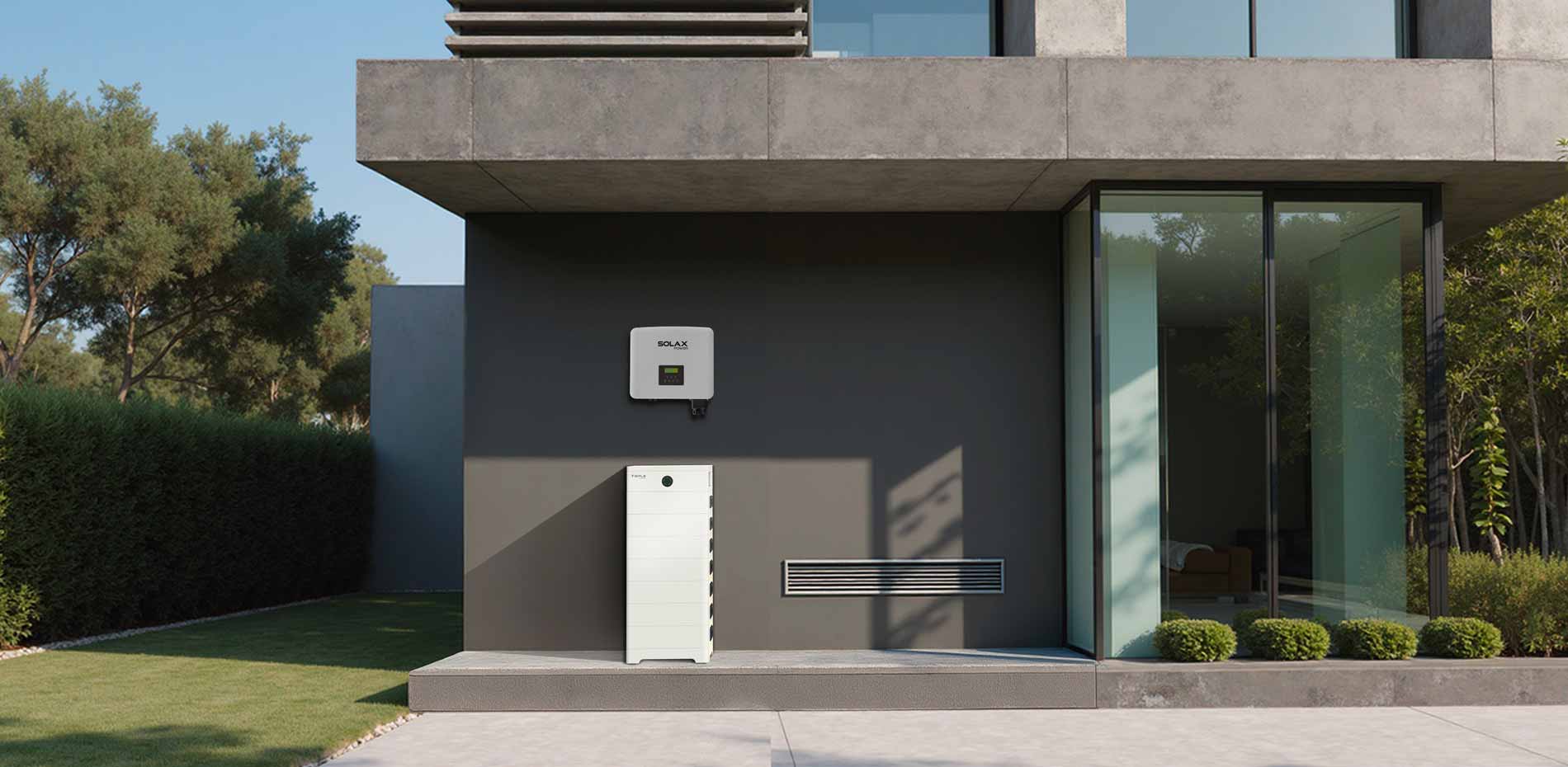 Home with SolarX solar battery system